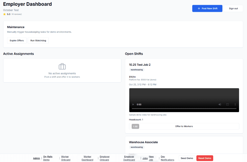 Employer Dashboard